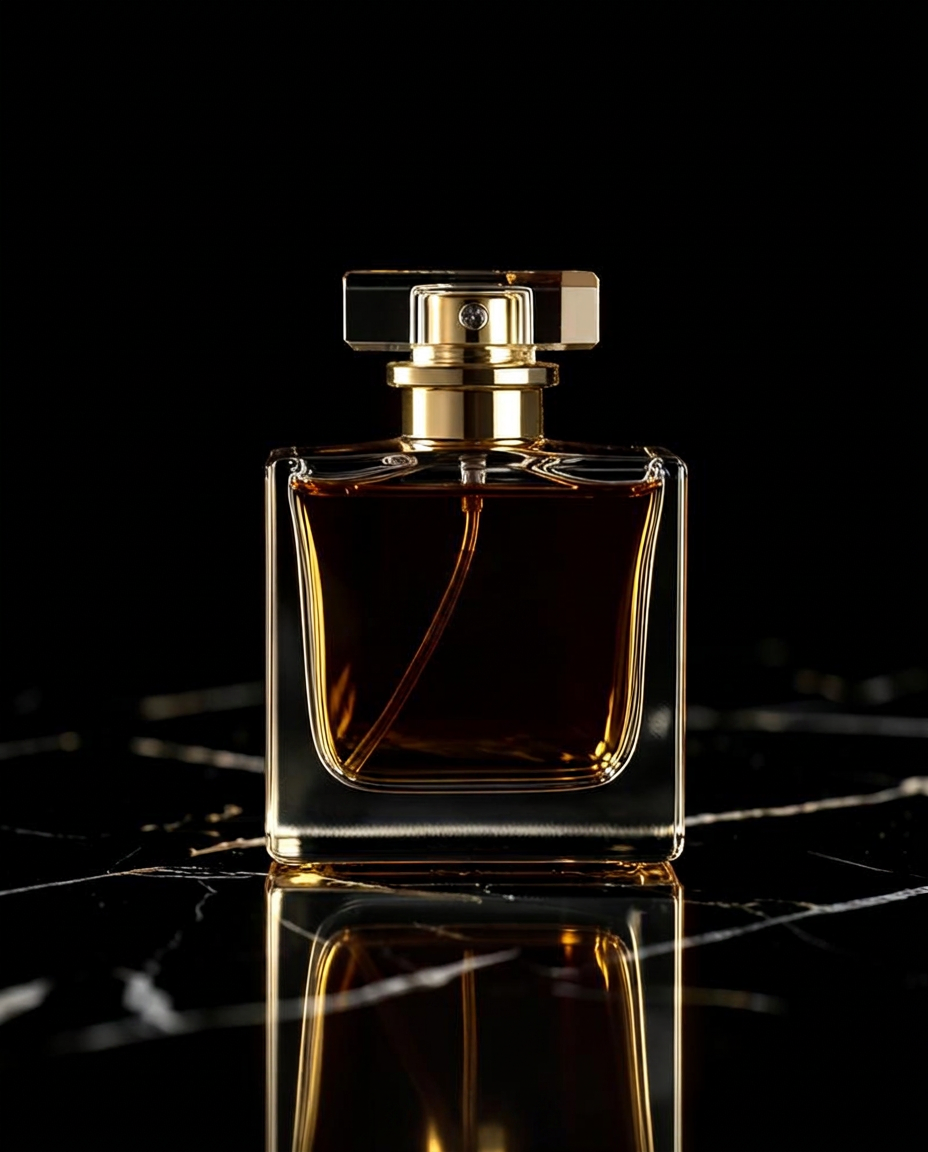 Premium fragrance product representing Pristinum Dynamics cosmetics operations